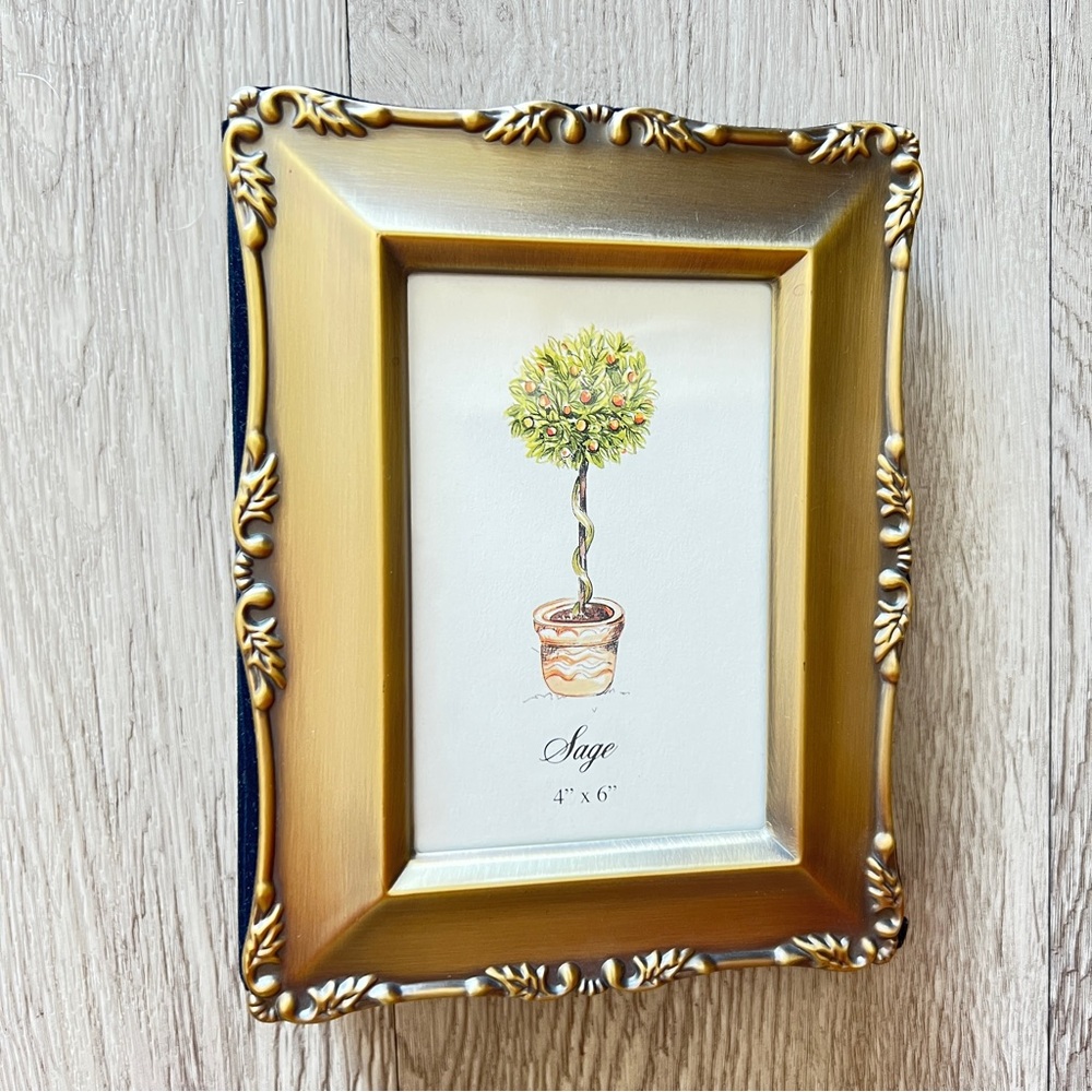 NEW Ornate Gold Picture Frame Album holds 41 photos table top Bridal Baby Travel - Picture 5 of 6